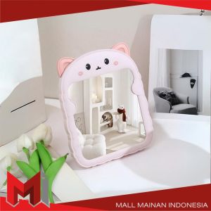 MallMainan-K153 Cermin Meja Rias Bentuk Kucing / Kaca Rias Make Up / Cermin Rias / Cermin Lipat