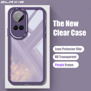 ELAXIS Casing for OPPO Reno 12F 12 11F 11 10 Pro+ 4G 5G Phone Case With Lens Films Transparent Soft Shockproof Clear Silicone Full Cover Anti-fall Back Cover ED006