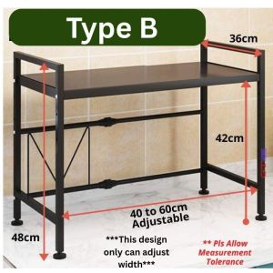 Microwave Oven Rack Adjustable to fit your Oven Kitchen Rack Storage Shelf Organizer Carbon Steel