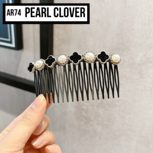 Fyngalery ♛ Sirkam Rambut Sisir Mutiara Aksesoris Rambut Wanita Bando Sirkam Sanggul Sirkam Rambut Dengan Hiasan Mutiara ART74