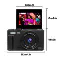 【KiTBEEZ KP-2】 Digital Camera 64MP WiFi Digital Camera 4K 18X Digital Zoom 180° Flip Screen Selfile Vlog Video Recorder YouTube. 
