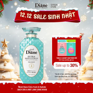 Dầu Xả kiểm Soát Dầu Moist Diane Extra Fresh & Hydrate dành cho da dầu tóc dầu - 450ml