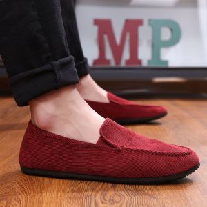 MenS Canvas Shoes Spring/Summer Breathable Slip-On Casual Shoes Korean Style Trendy Shoes