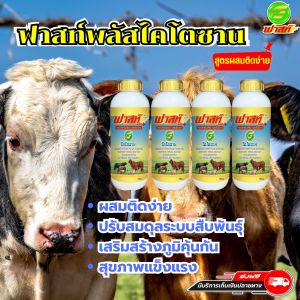 ผสมติดง่าย กินหญ้ากินฟางได้มากขึ้น ฟาสท์ริช168 ไคโตซานพลัส ฝาสีทอง 1 ขวด ใช้ได้กับสัตว์ทุกชนิด วัวท้อง วัวเล็ก วัวเด็ก วัวป่วย และวัวแม่ลูกอ่อนใช้ได้