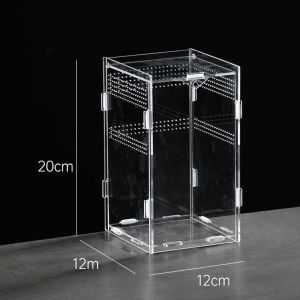 [ezrae Libun] Acrylic Transparent Reptile Breeding Box Terrarium Habitat Insect Spider Lizard Scorpion Feeding Cage Arboreal Enclosure Case
