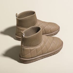 Free Shipping Ins Hong Kong-Style Korean-Style Fleece-Lined Thick-Soled Womens Shoes Slip-On Cotton Boots Comfortable Versatile and Warm Hong Kong-Style Korean-Style Fleece-Lined Thick-Soled Womens Shoes Slip-On Cotton Boots Comfortable Ve