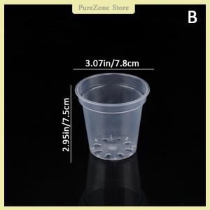 [PureZone] Round Planter Pot Orchid Nursery Container Planter Container Transparent Orchid Container Round Starting Pots