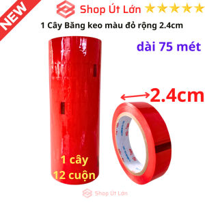 Băng keo màu OPP nhiều màu 1.2cm 2.4cm 6cm 7cm - dài 75 mét lõi giấy 3mm