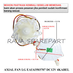 AFE7 KIPAS ANGIN PENDINGIN KULKAS / COOLING FAN KULKAS / AXIAL FAN LG EAU63503707 DC12V 4KABEL