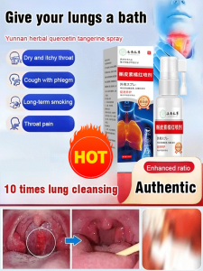 Tangerine quercetin spray for sore throat foreign body sensation cough