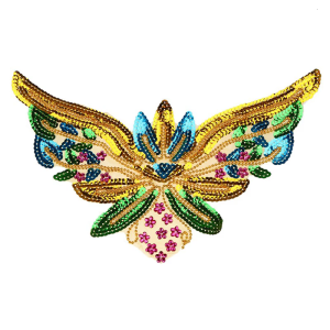 Butterfly Patches Sequins Butterfly Applique for Iron Sew on Stage Costumes Dance Wear Garment Decoration Craft Accessory