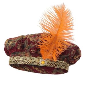 SIRENXI Đồ trang trí đội đầu Mũ quý tộc thời trung cổ với Feather Đã qua sử dụng Mũ thời trung cổ Cổ điển Mũ đội đầu Mũ lễ phục thời Phục Hưng Tái hiện lịch sử