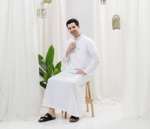 jubah pria dewasa bahan katun terlaris ABIZAN gamis remaja terbaru nyaman di pakai