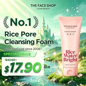 【US Version】The Face Shop Rice Water Bright Foaming Cleanser 150ml