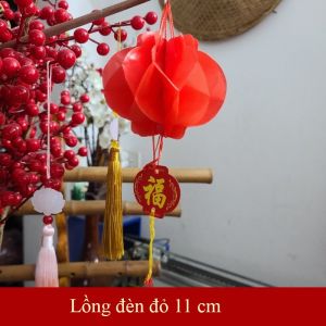 Combo 100 cái Đèn lồng đỏ chữ Phúc bằng nilon treo trang trí Lễ Tết chống thấm trang trí cửa hàng trần siêu thị công viên nhà cửa TÔ TÂM QUANG