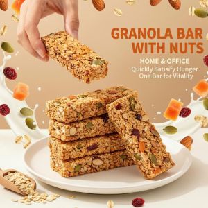 Healthy Nuts Granola Bar – Weight Management Low Cal Quick Breakfast & Work Snack
