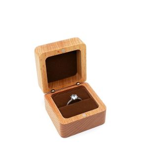 538TD Nhung Hộp nhẫn gỗ Hoài cổ Tinh tế Khay trưng bày bông tai Di động Hộp đựng trang sức Vòng giữ bông tai Bàn