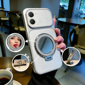 Feadship Case for VIVO Y03 Y18E Y18S Y18T Y28E 4G Y28S 5G Y03T Y03A Y18i phone casing Softcase Silicone shockproof Cover new design aesthetic cute Makeup mirror with holder for girls KNHZJ1