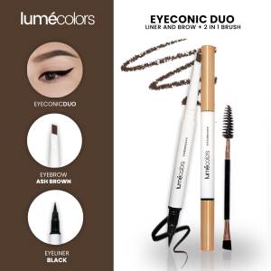 Agen Resmi Lumecolors Eyeconic Duo EyeLiner and EyeBrow 2 in 1 with Brush