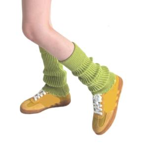 Winter Warm Knit Leg Warmers for Women Girls Lolitas Ruffle Foot Cover Socks Gothic Harajuku Leg Cover Middle Tube Socks