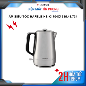 Ấm siêu tốc Hafele HS-K1704X/ 535.43.734 - Dung tích 1.7L Chất liệu Inox 304 cao cấp Công suất 2200W - Tay cầm nhựa cách nhiệt - Bảo hành chính hãng hỏa tốc 2H HCM