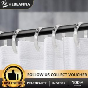 hebeanna ห่วงผ้าม่านแบบเปิด12ชิ้น วงแหวนม่านห่วงกลมคลิปม่านสำหรับผ้าม่านและแท่งม่าน