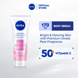NIVEA Extra Bright Miracle Sweet Body Serum (320ml/170ml) / Body Lotion / Brightening / Vitamin C (Losen Badan)
