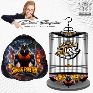 Stiker Sangkar Murai Batu Indonesia Single Fighter