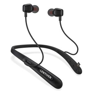 LENTIVEN Headset Bluetooth Wireless Sport Music Magnetik Bass Stereo Dengan Slot Kartu Tf Sd MJ6955