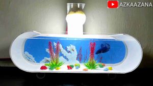 AKUARIUM LAMPU LED | AQUARIUM MINI IKAN HIAS CUPANG GUFI
