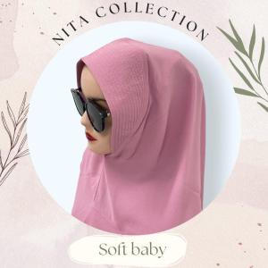 Jilbab payet swarosky rempel 2 layer ceruty/Khimar Salsa Mewah Terbaru By Nita Collection