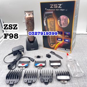 ZSZ Tông đơ cắt tóc cao cấp F98 - lưỡi kép titannium không gỉ - công suất 10W - pin sạc 2600mAh - thiết kế nhỏ gọn - tôngđơcắttócchuyênnghiệp