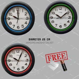 JAM DINDING POLOS DIAMETER 25CM GROSIR TERMURAH MONZA 888