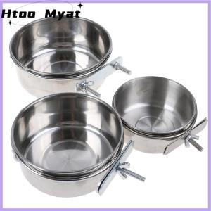 tantuoye Bát treo cho thú cưng Bát lồng đựng thức ăn cho chim và mèo bằng thép không gỉ