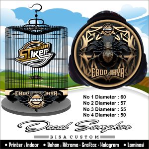 Sticker Decal Tebok Murai Motif Spider 3D