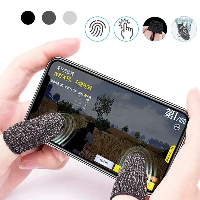 Mobile Game Finger Sleeve 1 Pair 2pcs Breathable Non-Slip Touch Screen Sensitive Thumb Gloves Sweat-proof Professional Protector