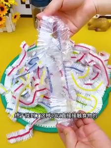 100PCS Food Fresh-keeping Plastic Bag Dust Elastic Cover Plastic Wrap Storage Bag Cover Colorful Saran Wrap