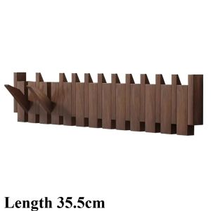 Natural wood wall-mounted piano coat rack porch wall art hook for closet kitchen bedroom porch