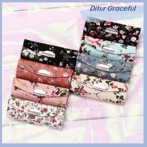 Ditur กรณีลิปสติก Retro ปักผู้ถือดอกไม้ออกแบบด้วยกล่องบรรจุภัณฑ์กระจก