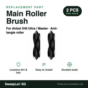 Main Brush Roller Replacement for Airbot X40 Ultra / X40 Master / PRISM+ NanoBot Elite AI - 2pcs