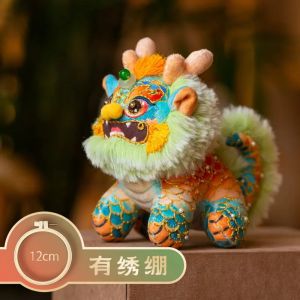 Embroidery handmade DIY material kit water qilin fabric plush plush pendant Chinese style auspicious beast sachet pendant