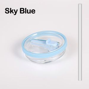 Replacement Straw Lid For 40oz Tumbler Leakproof Flip Top Cup Cover With Reusable Straw