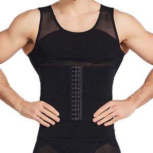 JHHB Men Body Shaper Compression Vest Abdomen Shapewear Tummy Slim Sheath Gynecomastia Tummy Control Corset Waist Trainer