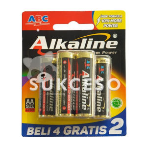 Alkaline Batu Baterai AA Isi 6/Baterai Alkaline Murah Berkualitas