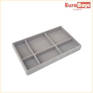 E.B. Stackable Jewelry Drawer Organizer Velvet Trays Showcase Holder Storage for Necklace Ring Earring