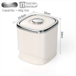 MECOME Chronograph Dial Rice Storage Bucket 6KG Food Grade Sealed Storage Box Large Size Insect-proof Rice Box Storage Tank Grains and Cereals
