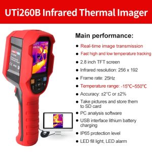 【COD】Infrared Thermal Imager UNI-T UTi260A UTi260B Infrared Thermo-meter With SD Card Resolution 256x192