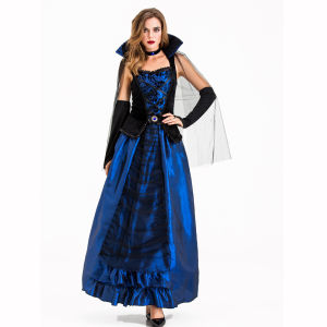 11.11 Halloween party dress blue enchantress court dress queen dress vampire vampire