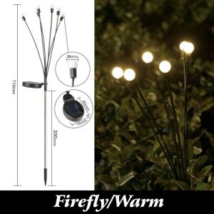 Outdoor Waterproof Solar Garden LightsPlastic Butterflys Decorative Light For HomeYard Pathway Garden Stake
