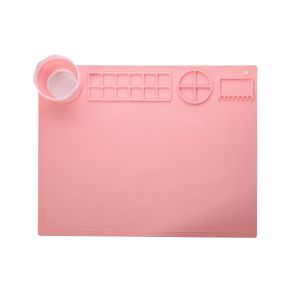 JIA M Silicon Thảm vẽ silicone Không dính Đồ thủ công Thảm thủ công silicone nghệ thuật Tấm vẽ đất sét Hình lục giác Thảm vẽ graffiti Tranh tự làm